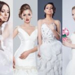 Beauty collage. Beautiful and fashion bride. studio shoot